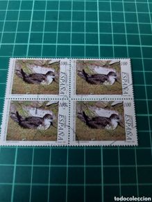 Sellos: Edifil 3616 fauna aves pájaros pardela edifil 3615 bloque cuatro usados 1999 España